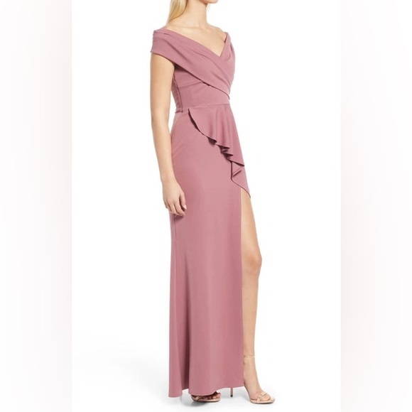 Katie May Hit The Mark Gown in Mulberry - Picture 3 of 7